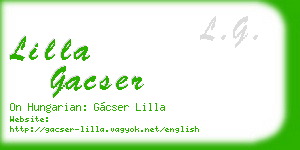 lilla gacser business card